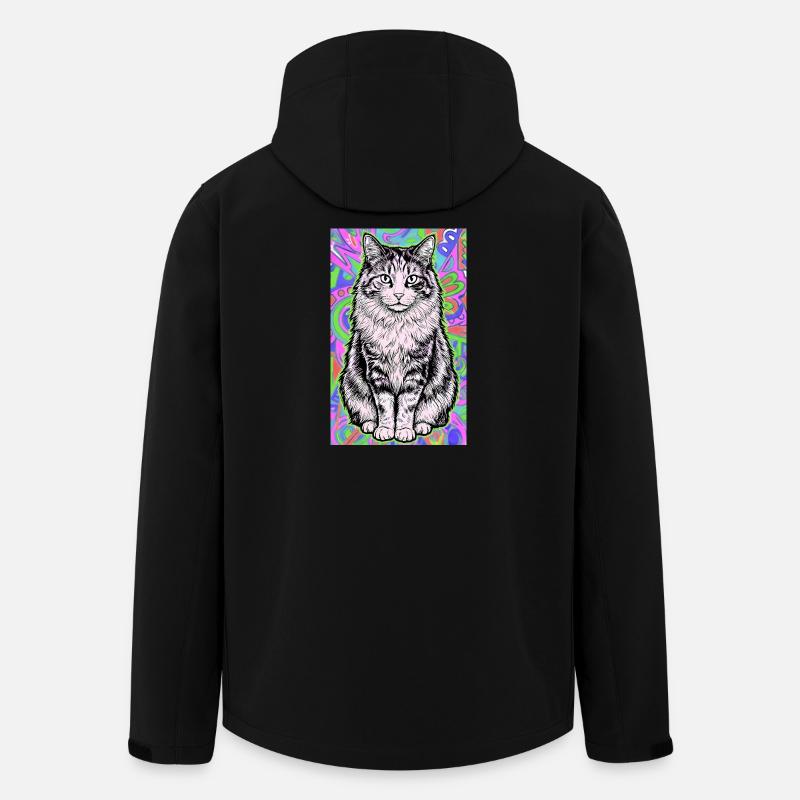 chat - Veste softshell homme en polyester recyclé Stanley/Stella - noir