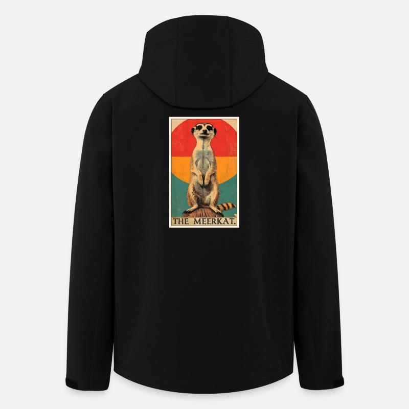 Meerkat Erdmännchen - Recycelte Männer Softshell-Jacke von Stanley/Stella - Schwarz