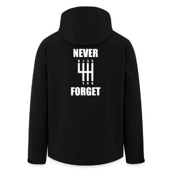 Never forget Car lover car guy mechanic - Recycelte Männer Softshell-Jacke von Stanley/Stella - Schwarz - Hinten - AI Model Male 185 light (185cm)