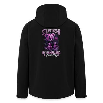 Pastel Goth Soft Goth Gaming Gamer - Men’s Recycled Softshell Jacket by Stanley/Stella - black - Back - AI Model Male 185 light (185cm)