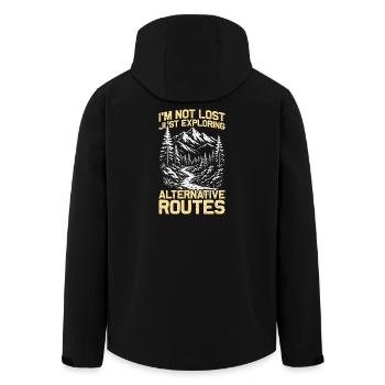 Itinéraires alternatifs Randonnée Montagnes Alpinisme - Veste softshell homme en polyester recyclé Stanley/Stella - noir - Dos - AI Model Male 185 light (185cm)