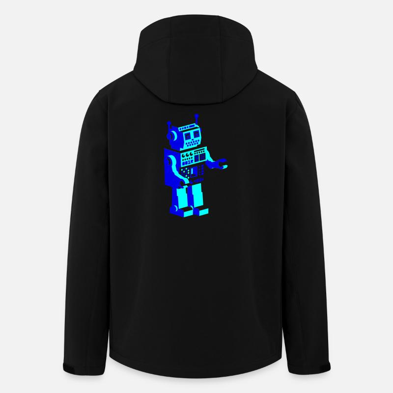 retro robot roboter - Recycelte Männer Softshell-Jacke von Stanley/Stella - Schwarz