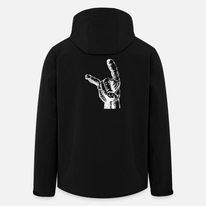 Headbanger´s Hand - Recycelte Männer Softshell-Jacke von Stanley/Stella - Schwarz