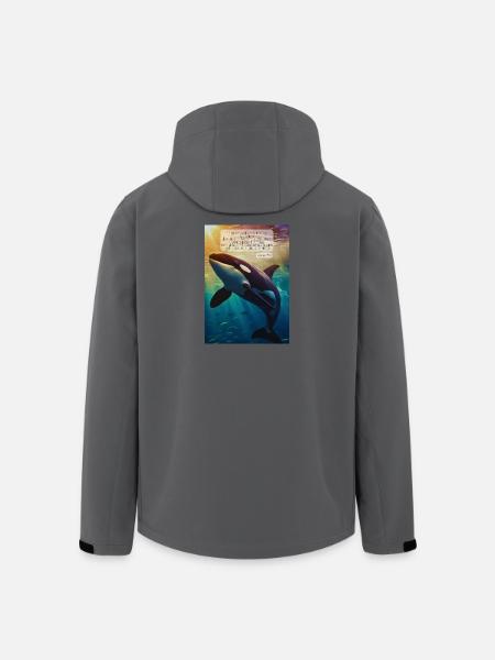 Orca Underwater Hope Verse - Men’s Recycled Softshell Jacket by Stanley/Stella - black
