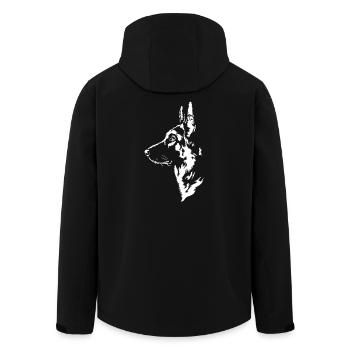 German Shepherd Dog Dogs Wilsigns - Men’s Recycled Softshell Jacket by Stanley/Stella - black - Back - AI Model Male 185 light (185cm)
