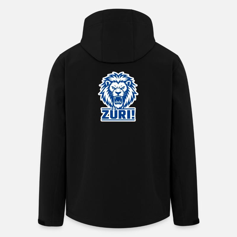 Zurich Lion - Men’s Recycled Softshell Jacket by Stanley/Stella - black