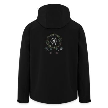 Flocons de neige - Veste softshell homme en polyester recyclé Stanley/Stella - noir - Dos - AI Model Male 185 light (185cm)