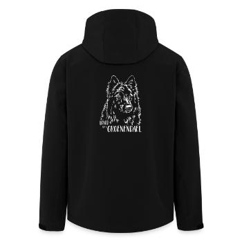 Aimé par un chien Groenendael disant Wilsigns - Veste softshell homme en polyester recyclé Stanley/Stella - noir - Dos - AI Model Male 185 light (185cm)