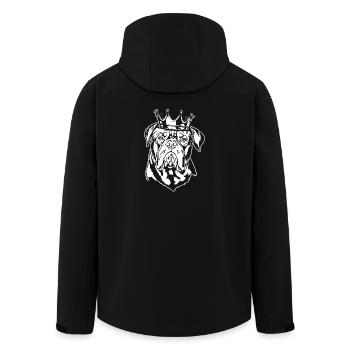 Bordeauxdogge Krone Hunde Hund Wilsigns - Recycelte Männer Softshell-Jacke von Stanley/Stella - Schwarz - Hinten - AI Model Male 185 light (185cm)