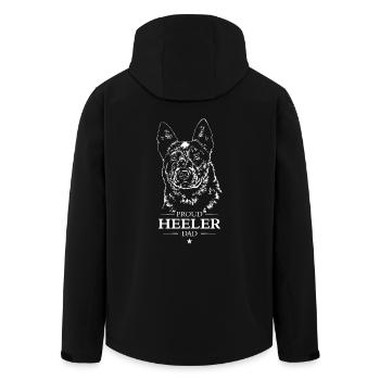 Heeler Dad Hunde Hund Cattle Dog Wilsigns - Men’s Recycled Softshell Jacket by Stanley/Stella - black - Back - AI Model Male 185 light (185cm)
