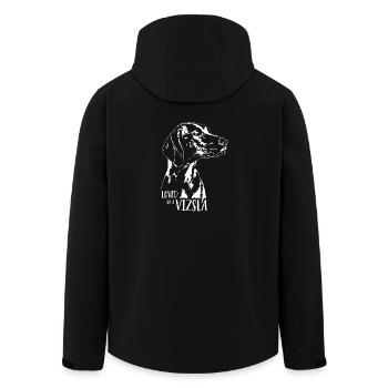 Loved by a Vizsla Dog Saying Dogs Wilsigns - Men’s Recycled Softshell Jacket by Stanley/Stella - black - Back - AI Model Male 185 light (185cm)