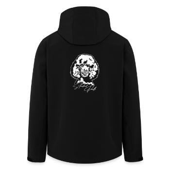 Standard Poodle Portrait Dog Dogs Wilsigns - Men’s Recycled Softshell Jacket by Stanley/Stella - black - Back - AI Model Male 185 light (185cm)