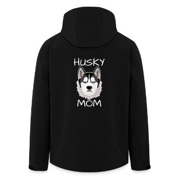 Husky Mom - Recycelte Männer Softshell-Jacke von Stanley/Stella - Schwarz - Hinten - AI Model Male 185 light (185cm)