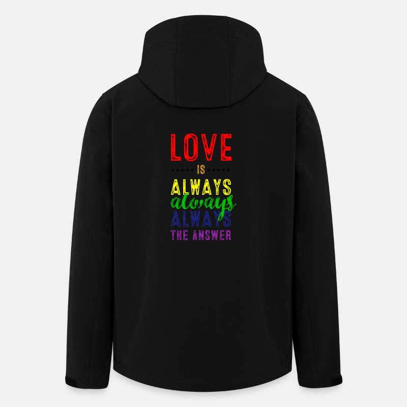 Love is always the answer! - Men’s Recycled Softshell Jacket by Stanley/Stella - black