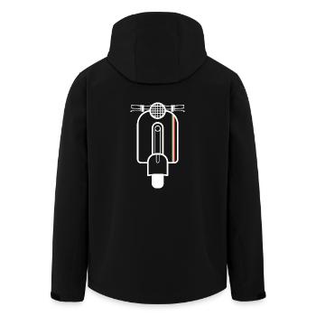 Scooter Italy - Men’s Recycled Softshell Jacket by Stanley/Stella - black - Back - AI Model Male 185 light (185cm)