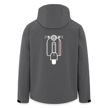 Roller Italien - Recycelte Männer Softshell-Jacke von Stanley/Stella - Anthrazit - Hinten - AI Model Male 185 light (185cm)