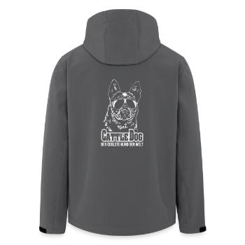 CATTLE DOG coolster Hund Hundespruch Wilsigns - Recycelte Männer Softshell-Jacke von Stanley/Stella - Schwarz - Hinten - AI Model Male 185 light (185cm)