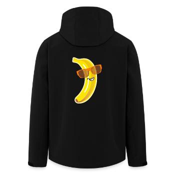 coole Banane Sonnenbrille Sommer Party Liebe Love - Recycelte Männer Softshell-Jacke von Stanley/Stella - Schwarz - Hinten - AI Model Male 185 light (185cm)