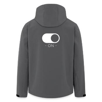 ON - Recycelte Männer Softshell-Jacke von Stanley/Stella - Schwarz - Hinten - AI Model Male 185 light (185cm)