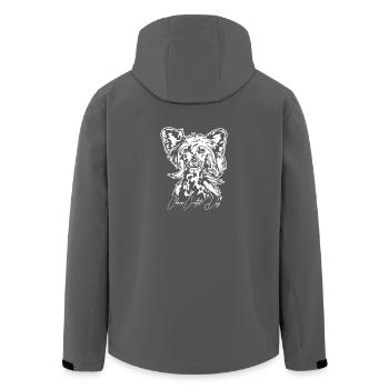 CHIEN CHINOIS À CRÊTE sans poils Hunde Hund Wilsigns - Veste softshell homme en polyester recyclé Stanley/Stella - charbon - Dos - AI Model Male 185 light (185cm)