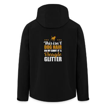 Beagle Beagles dog dogs glitter gift hair - Men’s Recycled Softshell Jacket by Stanley/Stella - black - Back - AI Model Male 185 light (185cm)