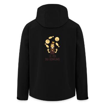 Le roi du bowling - Veste softshell homme en polyester recyclé Stanley/Stella - noir - Dos - AI Model Male 185 light (185cm)