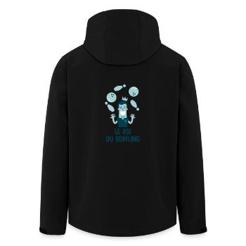 Le roi du bowling - Veste softshell homme en polyester recyclé Stanley/Stella - noir - Dos - AI Model Male 185 light (185cm)