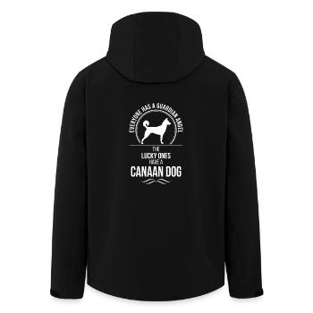 CANAAN DOG Guardian Angel Dog Saying Wilsigns - Men’s Recycled Softshell Jacket by Stanley/Stella - black - Back - AI Model Male 185 light (185cm)
