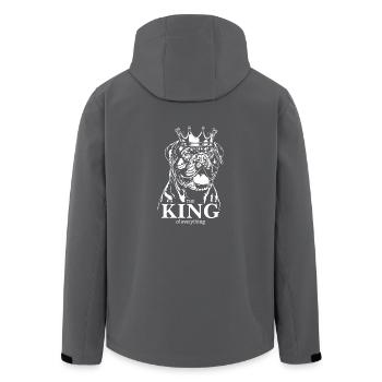BORDEAUXDOGGE King Hundespruch Hunde Wilsigns - Recycelte Männer Softshell-Jacke von Stanley/Stella - Schwarz - Hinten - AI Model Male 185 light (185cm)