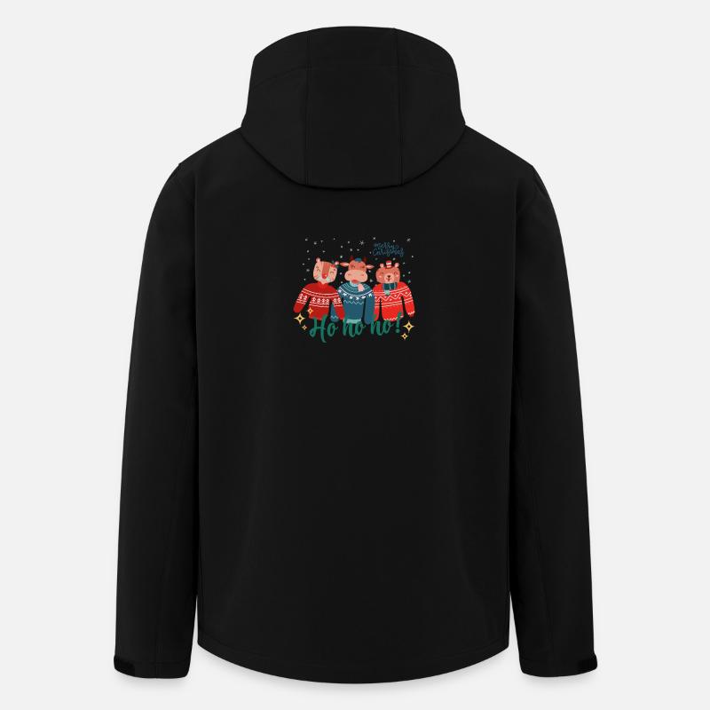 Ugly Christmas Sweater - Merry Christmas - Men’s Recycled Softshell Jacket by Stanley/Stella - black