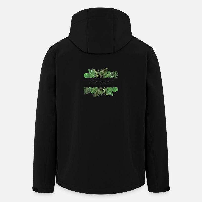 Team Bride Green Palm Leaves - Men’s Recycled Softshell Jacket by Stanley/Stella - black