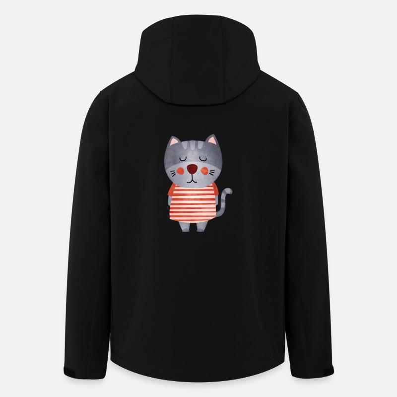 Sucre chat doux - Veste softshell homme en polyester recyclé Stanley/Stella - noir