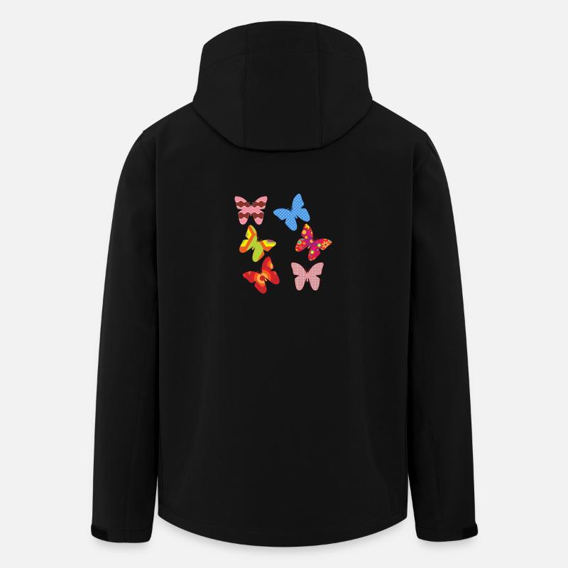 butterflies - Men’s Recycled Softshell Jacket by Stanley/Stella - black