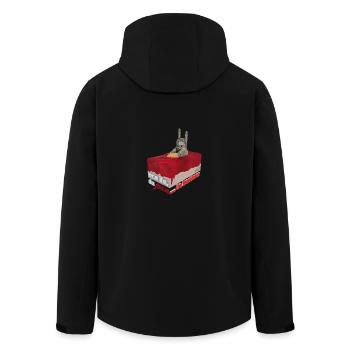 Une île, du Metal ... le bonheur ! - Veste softshell homme en polyester recyclé Stanley/Stella - noir - Dos - AI Model Male 185 light (185cm)