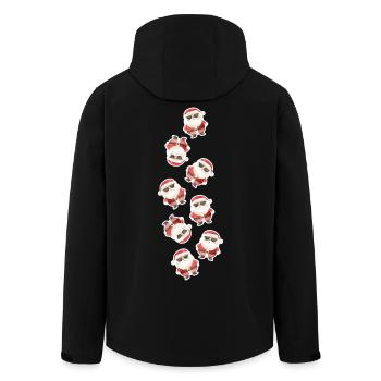 Weihnachtsmann Lustig Weihnachten - Recycelte Männer Softshell-Jacke von Stanley/Stella - Schwarz - Hinten - AI Model Male 185 light (185cm)