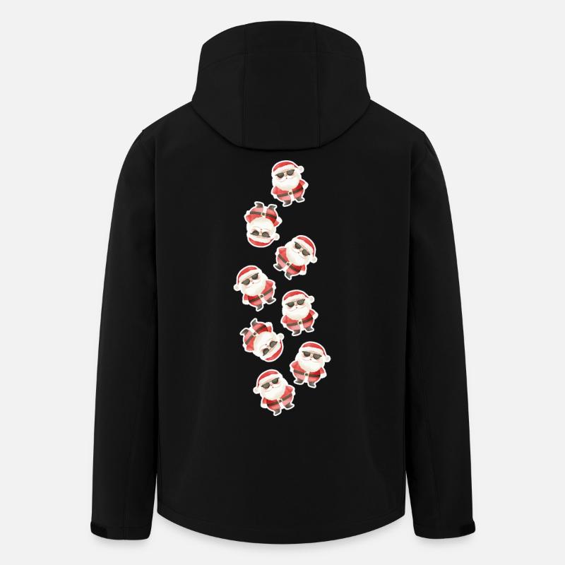 Père Noël Drôle Noël - Veste softshell homme en polyester recyclé Stanley/Stella - noir