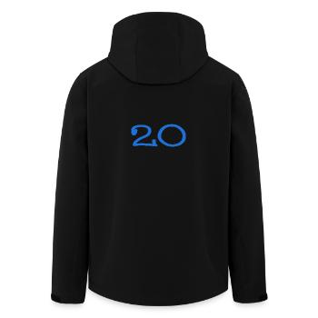 20. 20 YEARS. 20th ANNIVERSARY. 20TH ANNIVERSARY. - Men’s Recycled Softshell Jacket by Stanley/Stella - black - Back - AI Model Male 185 light (185cm)