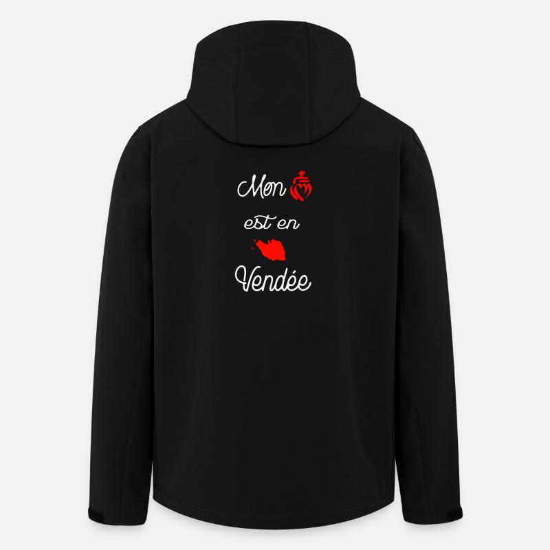 mon coeur est en vendee - Veste softshell homme en polyester recyclé Stanley/Stella - noir