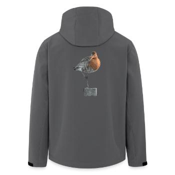 Ostfriesland-Kollektion: Uferschnepfe - Recycelte Männer Softshell-Jacke von Stanley/Stella - Schwarz - Hinten - AI Model Male 185 light (185cm)