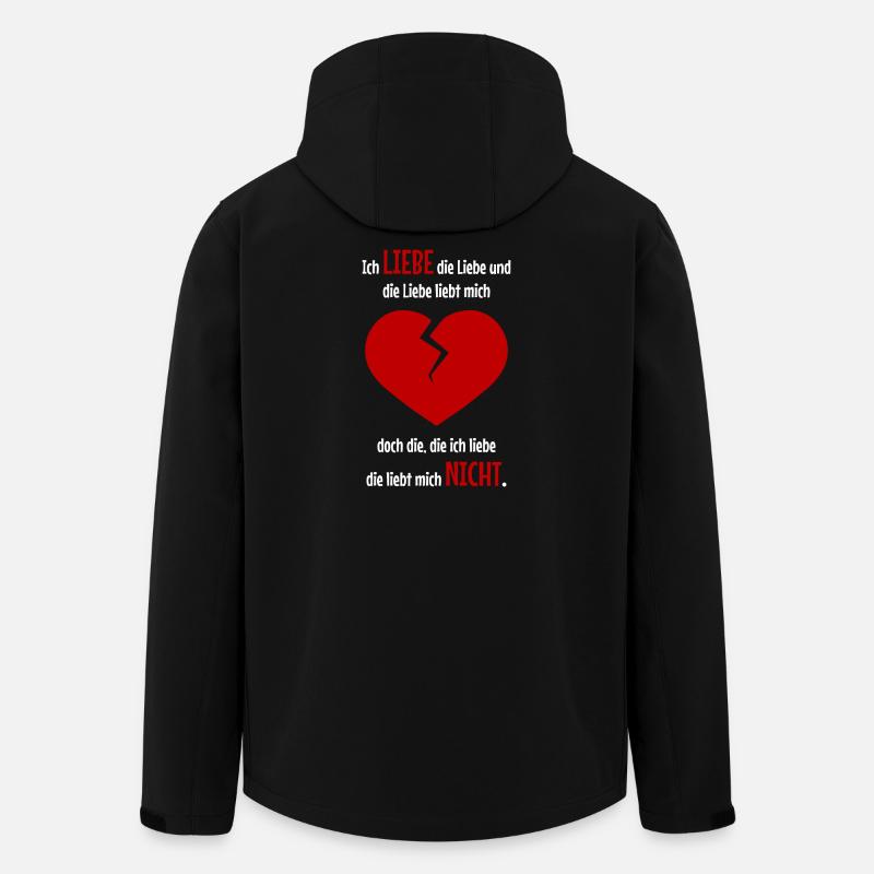 Herzschmerz für sie - Recycelte Männer Softshell-Jacke von Stanley/Stella - Schwarz