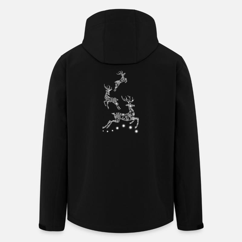 Renos de Navidad - Rennes de Noël - Veste softshell homme en polyester recyclé Stanley/Stella - noir