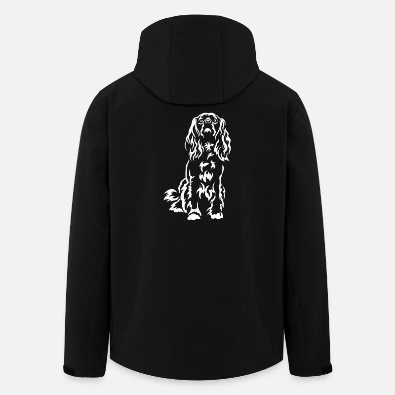 American Cocker Spaniel « Black Edition » - Veste softshell homme en polyester recyclé Stanley/Stella - noir