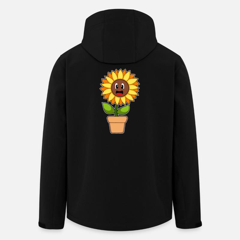 Lustige Sonnenblume - Recycelte Männer Softshell-Jacke von Stanley/Stella - Schwarz