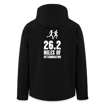 Marathon - 26,2 miles de détermination - Veste softshell homme en polyester recyclé Stanley/Stella - noir - Dos - AI Model Male 185 light (185cm)