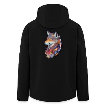 Wolf - Recycelte Männer Softshell-Jacke von Stanley/Stella - Schwarz - Hinten - AI Model Male 185 light (185cm)