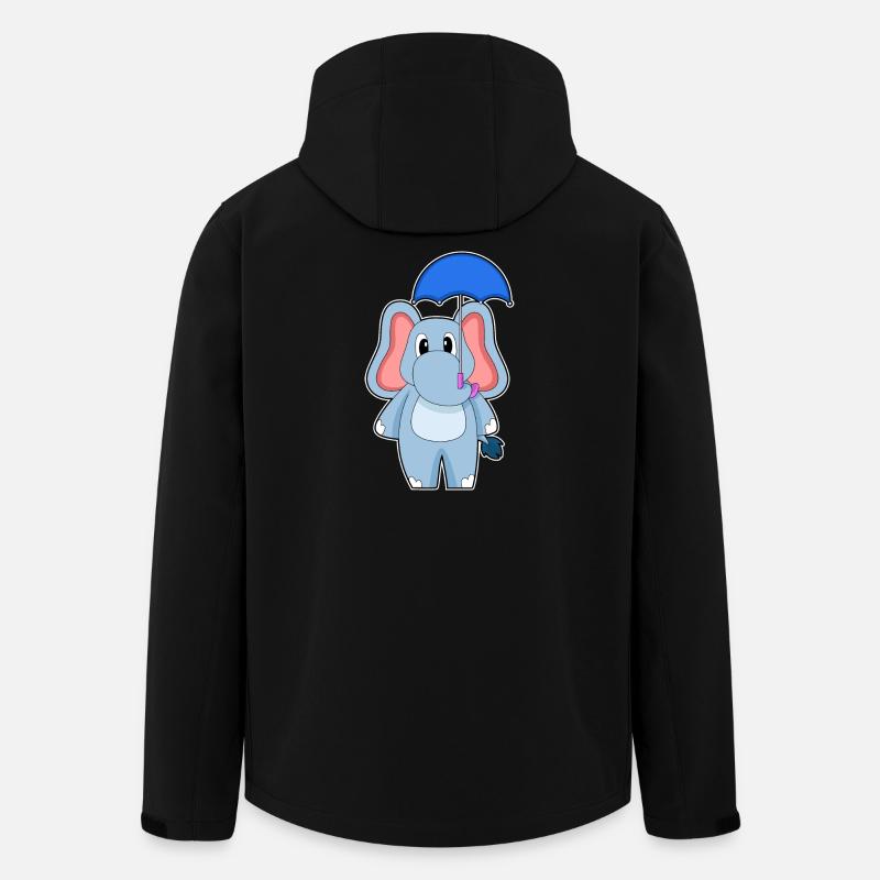Elefant Regenschirm - Recycelte Männer Softshell-Jacke von Stanley/Stella - Schwarz