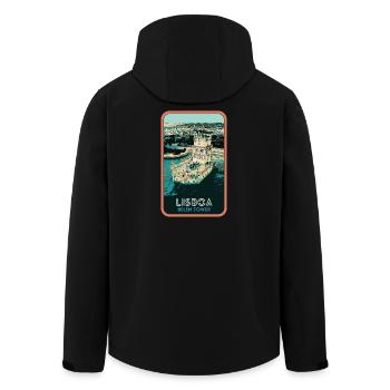 Tour of Belém in Portugal: Marine View - Men’s Recycled Softshell Jacket by Stanley/Stella - black - Back - AI Model Male 185 light (185cm)