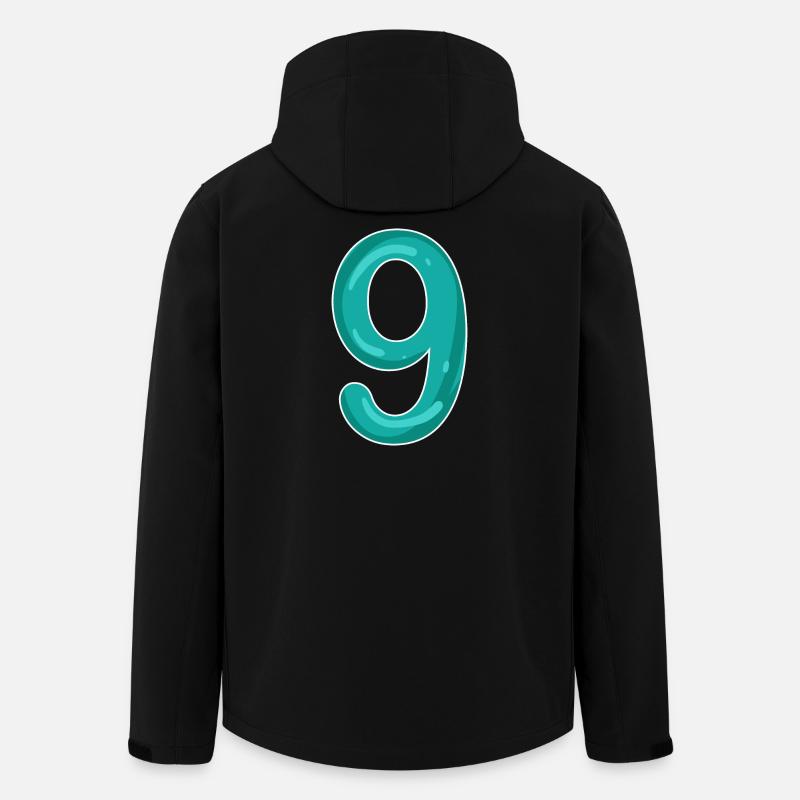 Numéro 9 - Neuf - 9 Motif - Veste softshell homme en polyester recyclé Stanley/Stella - noir