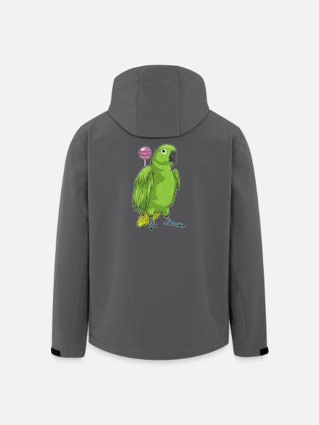 Parrot Lollipop - Men’s Recycled Softshell Jacket by Stanley/Stella - black
