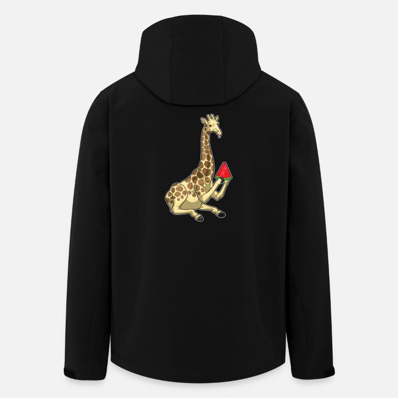 Giraffe Wassermelone - Recycelte Männer Softshell-Jacke von Stanley/Stella - Schwarz